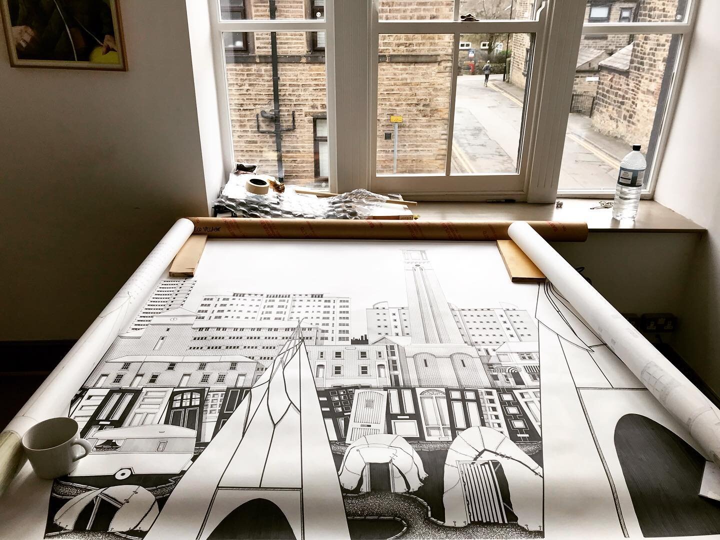 Unwrapping Julian&rsquo;s XXL drawings of #london for the first time in 10 years, we&rsquo;ve forgotten how intricate and beautiful they are. We&rsquo;ve sold most of them in the #artauction but we still have these 4 left&hellip;

1. Kew Eco Village 