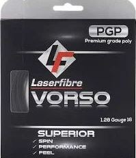 LaserFibre Vorso 16g/1.28mm String Cost: $12.50 Strings +Stringing: $30