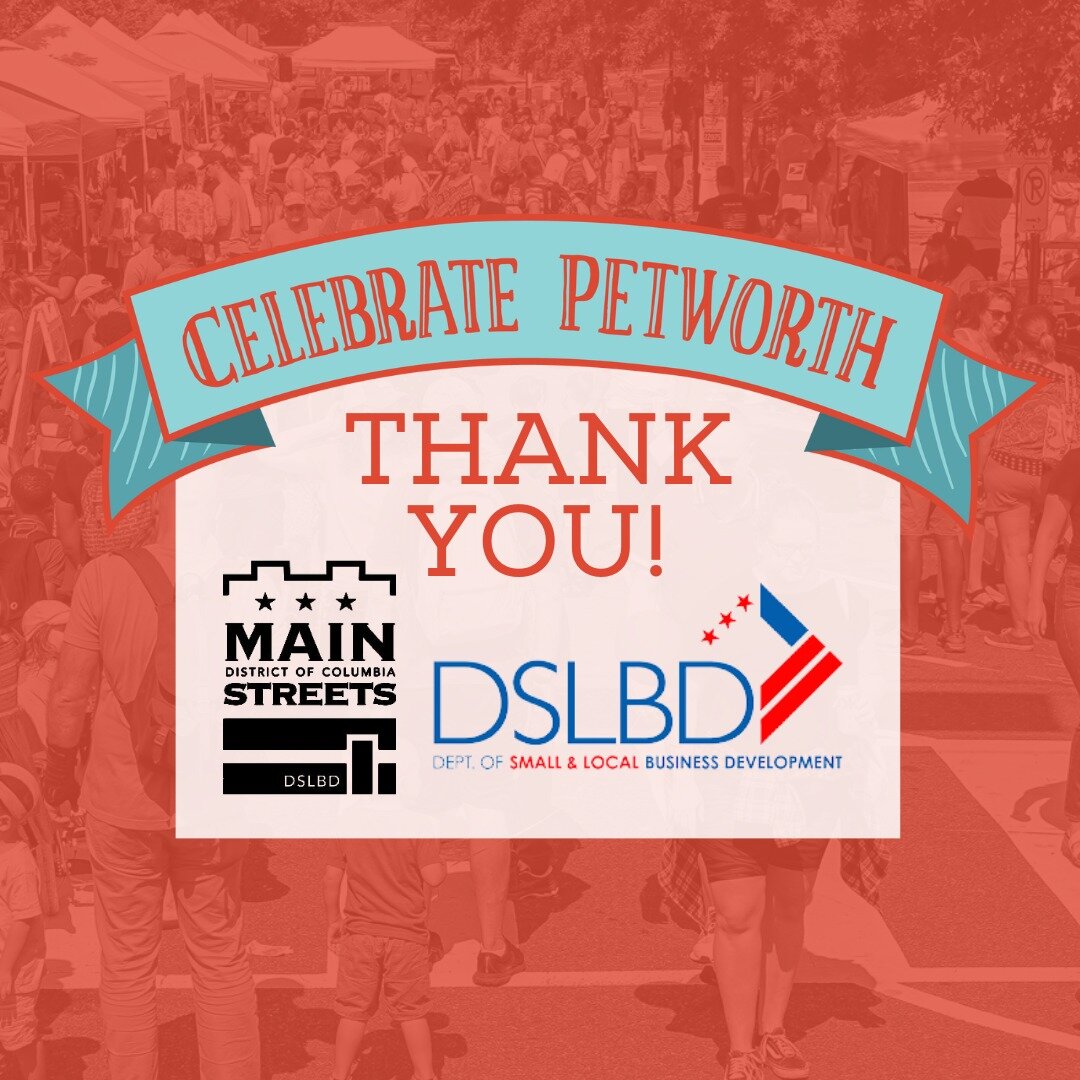 We want to extend a major THANK YOU to @smallbizdc and DC Main Streets for their continued support of Celebrate Petworth. The festival begins in just 1 hour! We can't wait to see you all there🎈🌟🎉

#celebratepetworth #celebratepetworth2023 #dcsmall