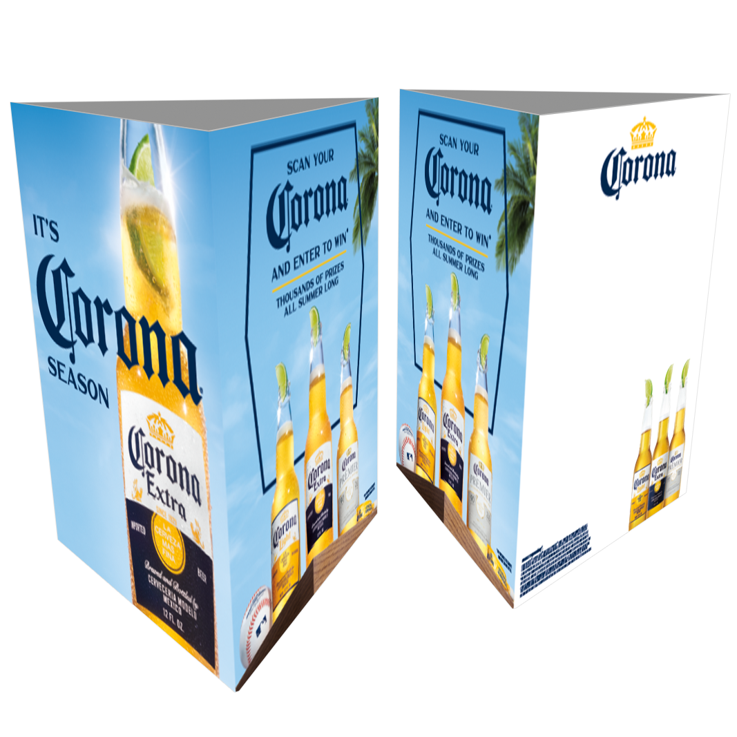 Equity Bottles Three Sided Display Card