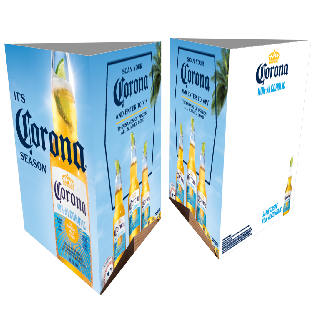 Non-Alcoholic Three Sided Display Card