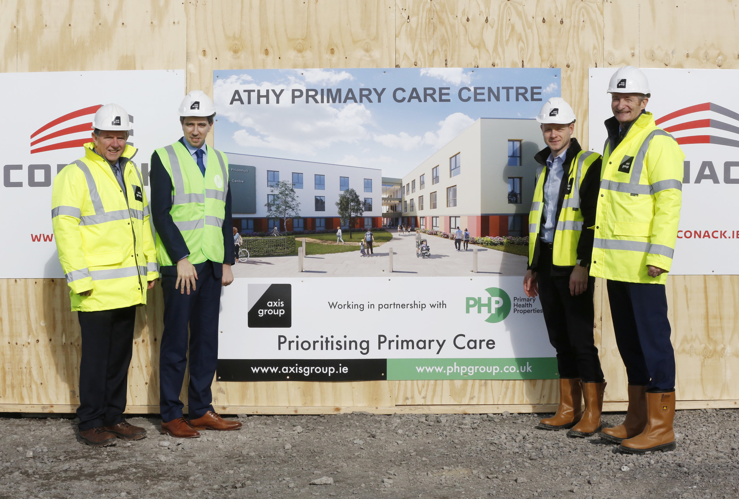 Axis welcomes Minister for Health Simon Harris to lay a block in Athy PCC