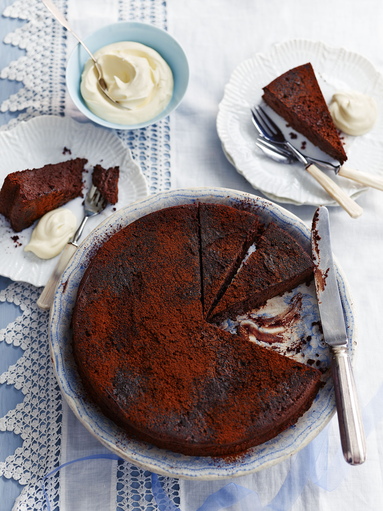 Pressed Chocolate Cake Photograph Gareth Morgans Prop Styling Tonia Shuttleworth Recipe The River Cafe