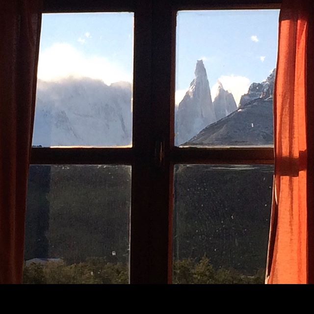 During our time in #elchalt&eacute;n in 2015-16, the kind crew at @pn_losglaciares Zona Norte shared their office with us. It was hard not to be motivated looking out the window at the one and only #cerrotorre everyday. @patagonia_climb @patagonia #p