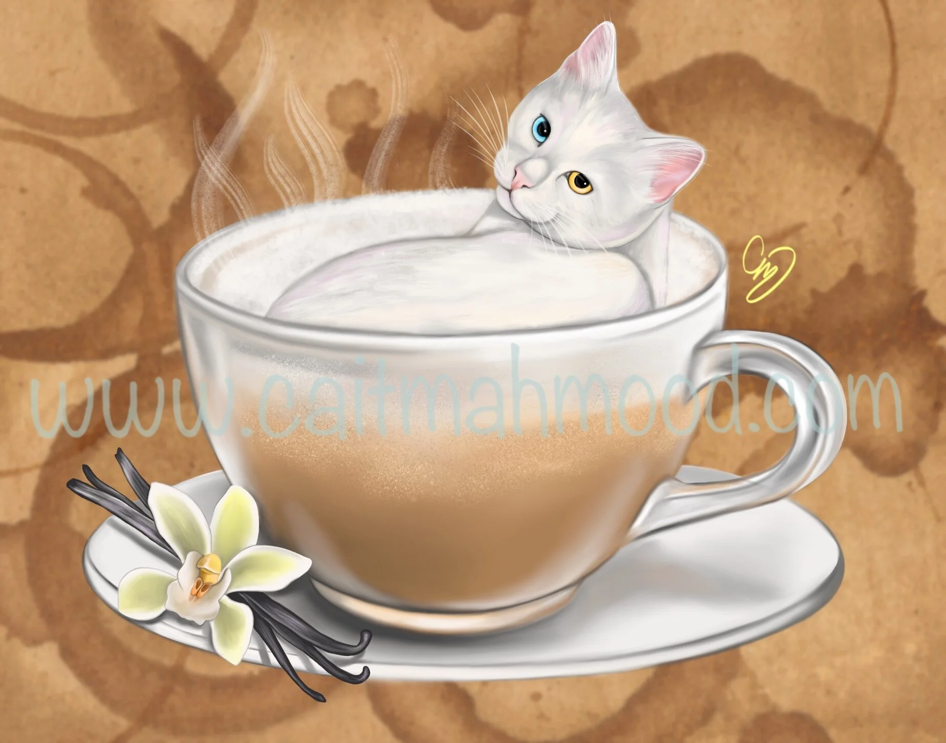 "Mewnilla Latte", digital art