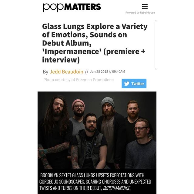 STREAM &quot;IMPERMANENCE&quot; RIGHT NOW! Premiering on @popmatters website as well as an interview done with @alex_as_usual. Follow the link in our bio to hear the record a day early! And dont forget to tell us what you think 😏🤘