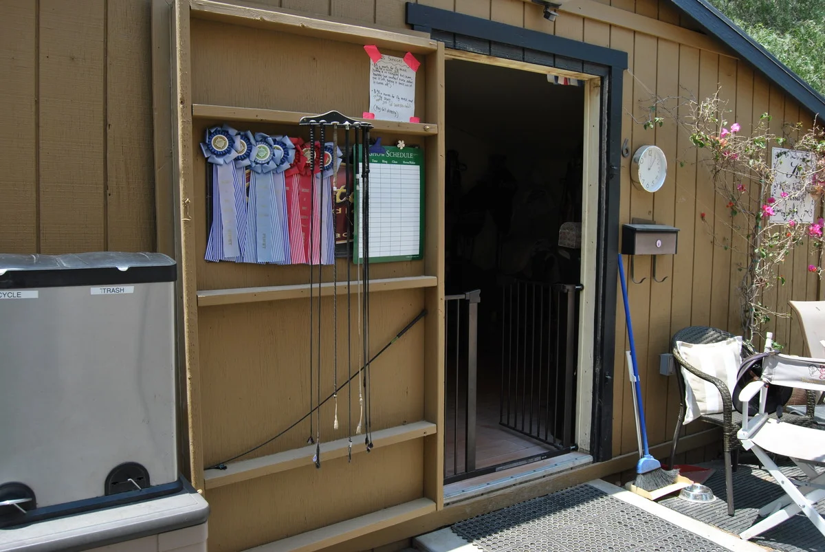 Kim Kelusa trainer tack room.
