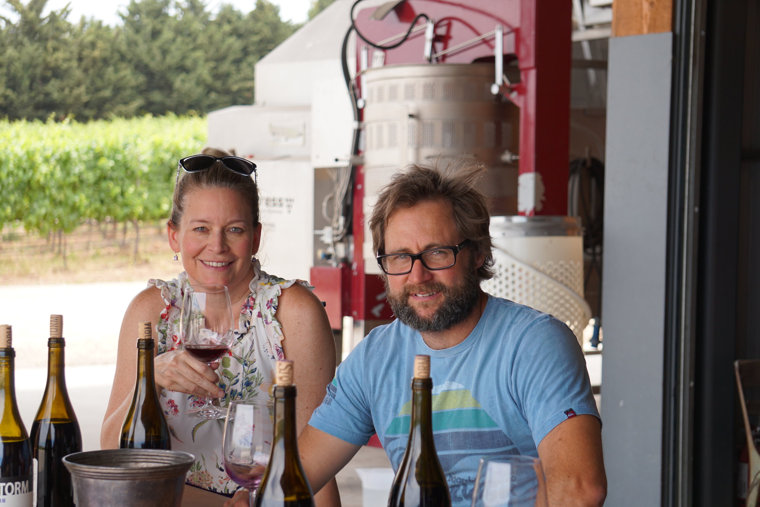 winemaker ernst storm with revist wine co founder mary nash
