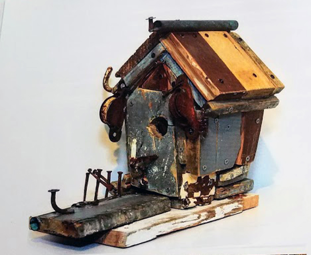 KENNEDY BIRDHOUSE ~  Repurposed artifacts from John and Jackie Kennedy's cottage in Hyannisport, MA