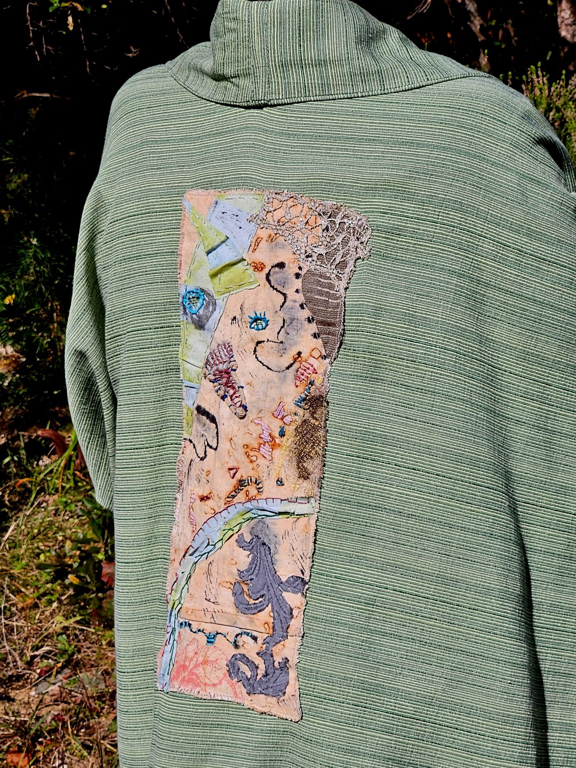 Close up Kimono #10 ~ Donna Mahan's Wearable Collage