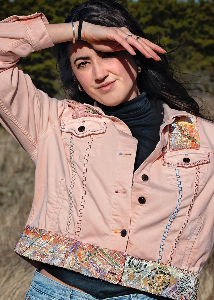 Spring Pink Denim Jacket