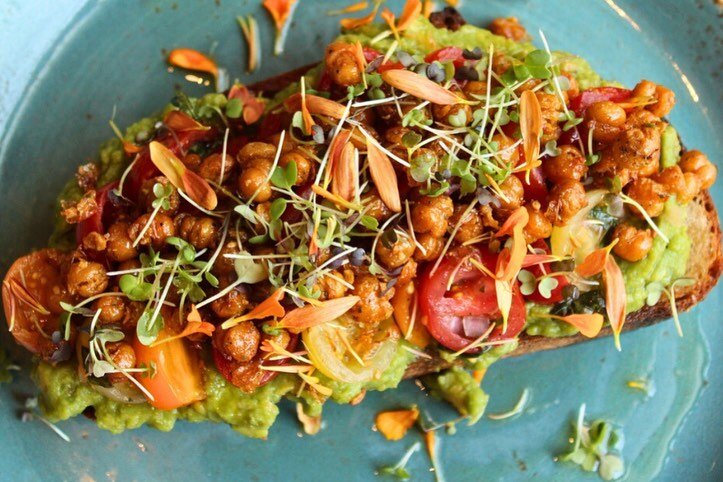 Calling all Avo Toast lovers! 🚨🥑⁠
⁠
You need to try our Smashed Avocado on Toast! 🥑🍞⁠
⁠
🌿 Fresh avocado on crispy Bad Dog sourdough, topped with gem tomatoes and crispy chickpeas 😍🌱⁠
⁠
⁠
.⁠
⁠
⁠
.⁠
⁠
⁠
.⁠
⁠
⁠
.⁠
#food #yvreats #vancouverbc #van