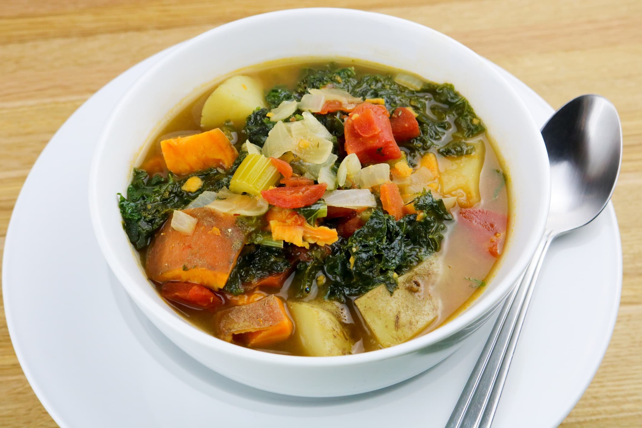 Winter Minestrone Soup with Sweet Potatoes and Kale