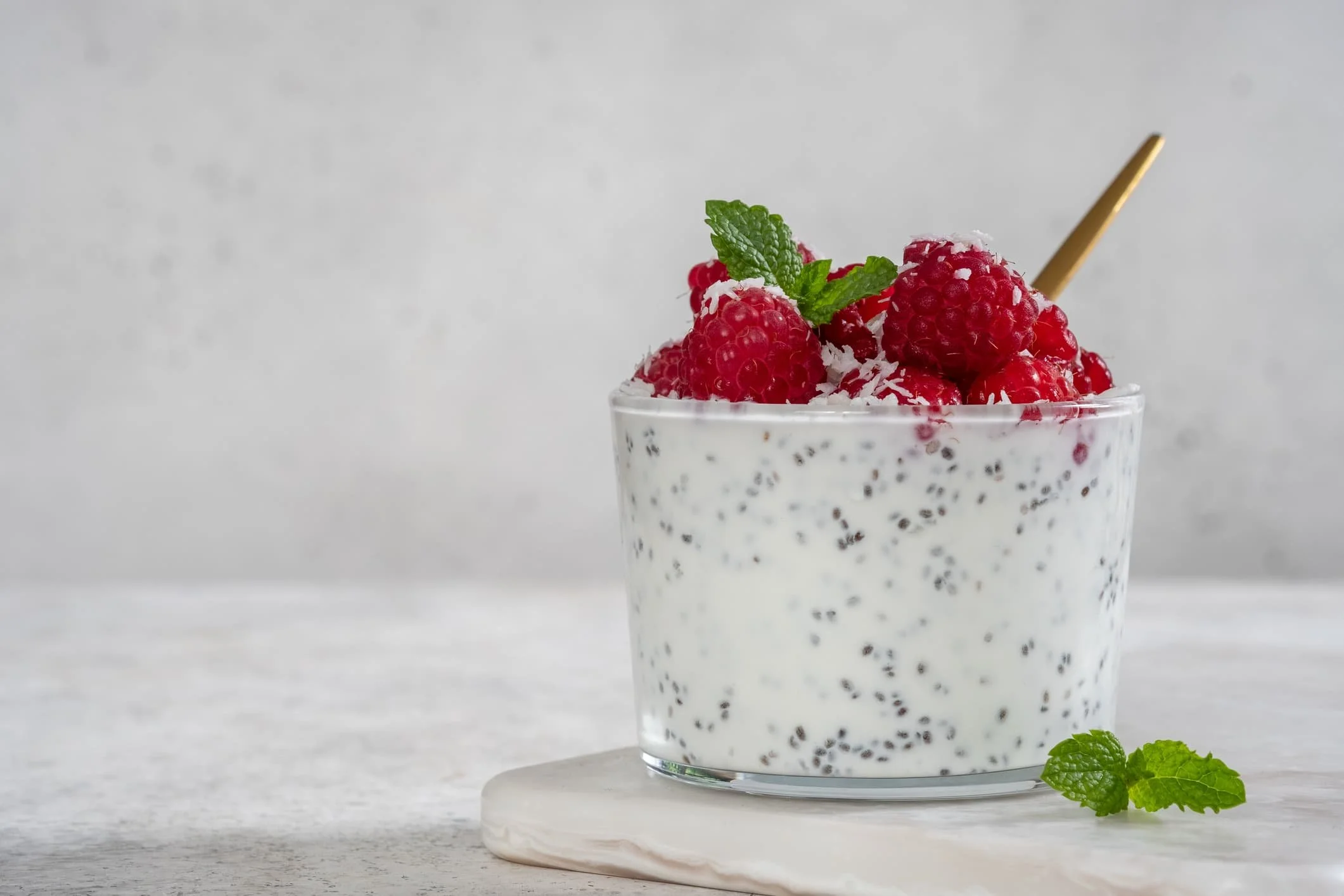 Raspberry Coconut Chia Pudding