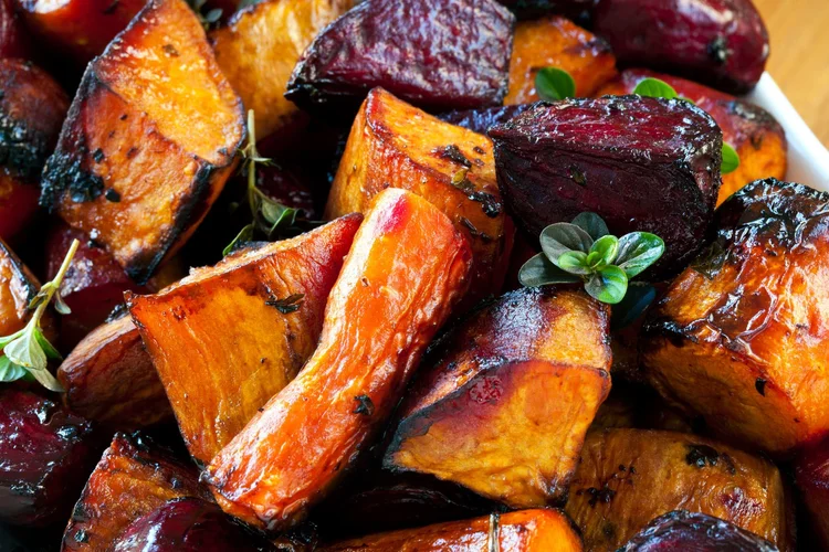 Roasted Curried Root Vegetables