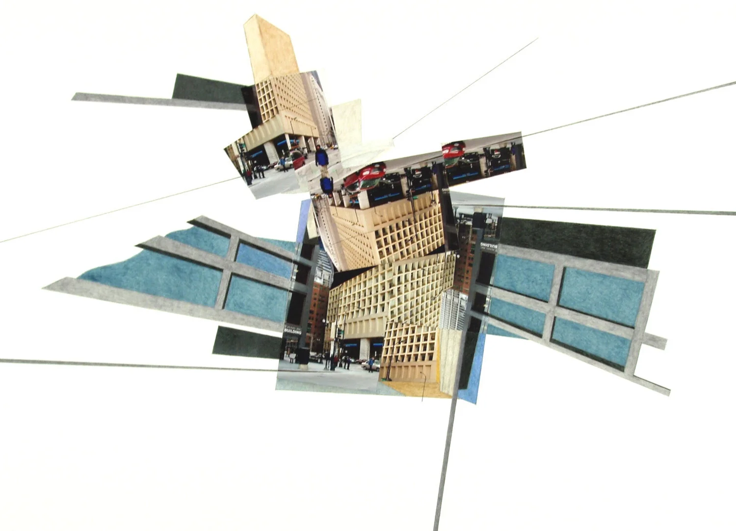 Chicago Color pencil, photos on paper 22”x30” $2,150