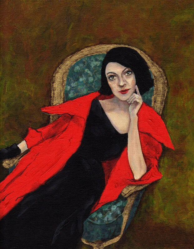 Red Coat Acrylic on canvas 10"x8" $700