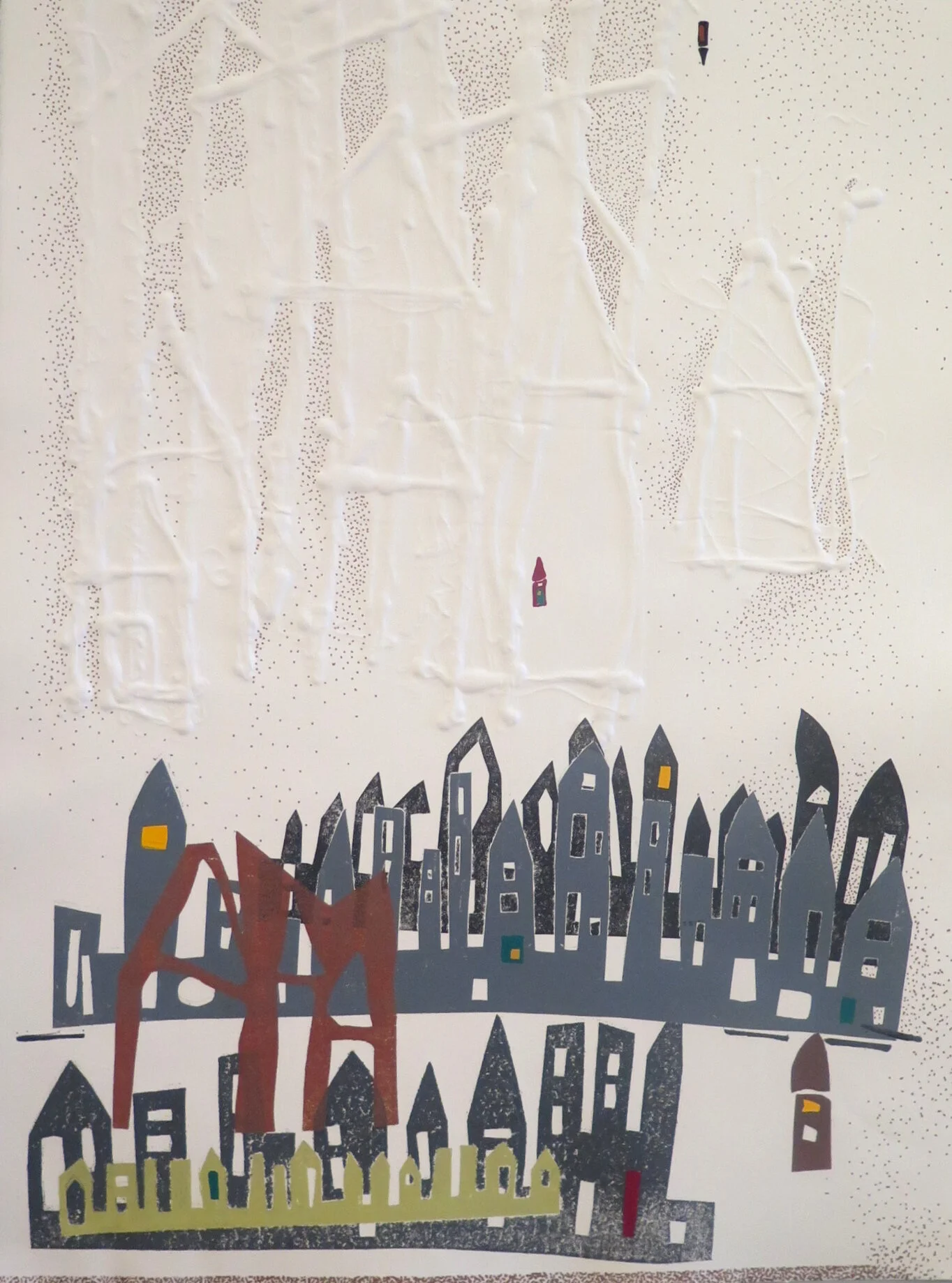 Interference Series #5 Monotype 30"x22" $800 (unframed)