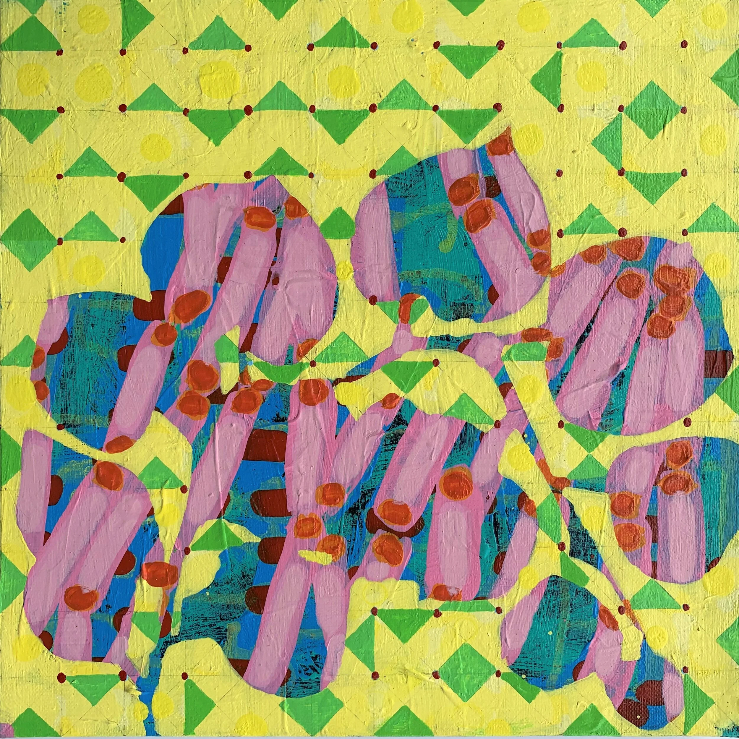 Composition No. 150 Acrylic on Linen 12"x12"&nbsp; $800