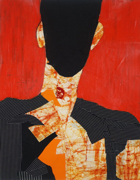Man by the Orange Wall