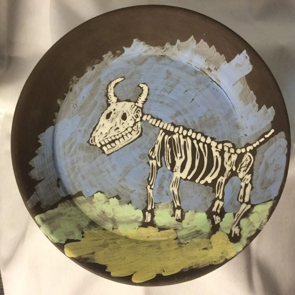 Cow Skelly Plate