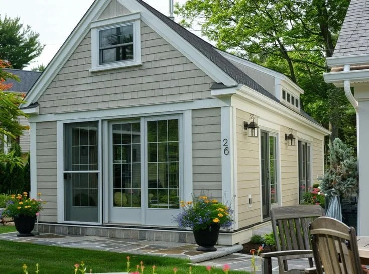 Craftsman style detached garage conversion ADU in Northern Virginia