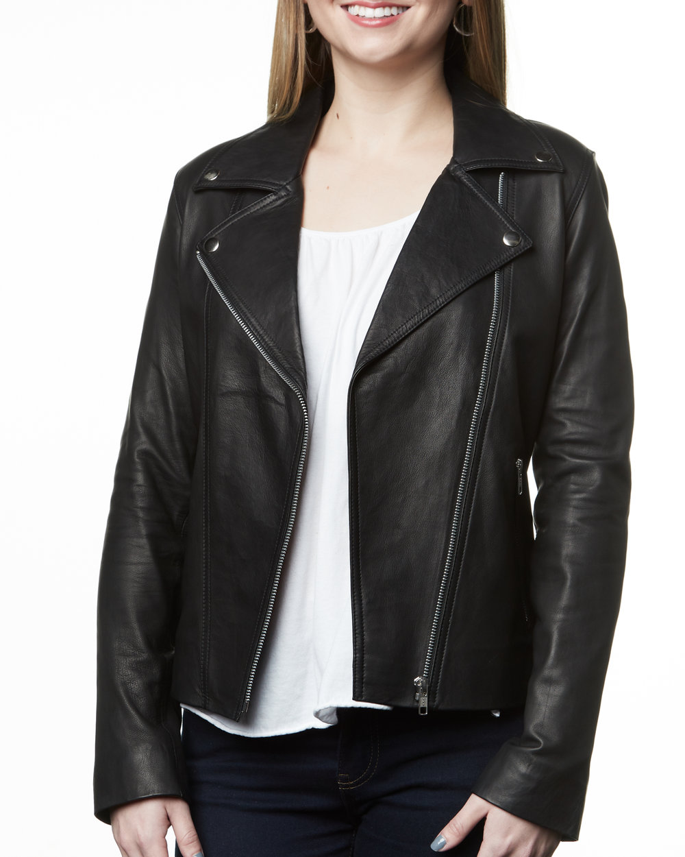 beheerder Vertrouwelijk einde Molly Women's Leather Moto Jacket · Black — Sarah Stewart Women's Clothing  & Accessories