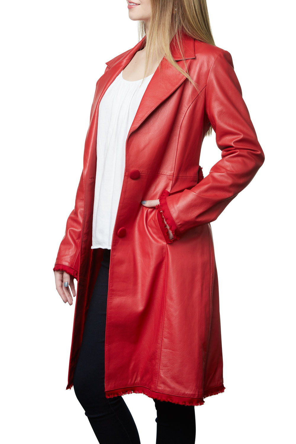 Louis VuittonRed Leather Trench Coat  Red leather dress, Leather trench  coat, Coats for women