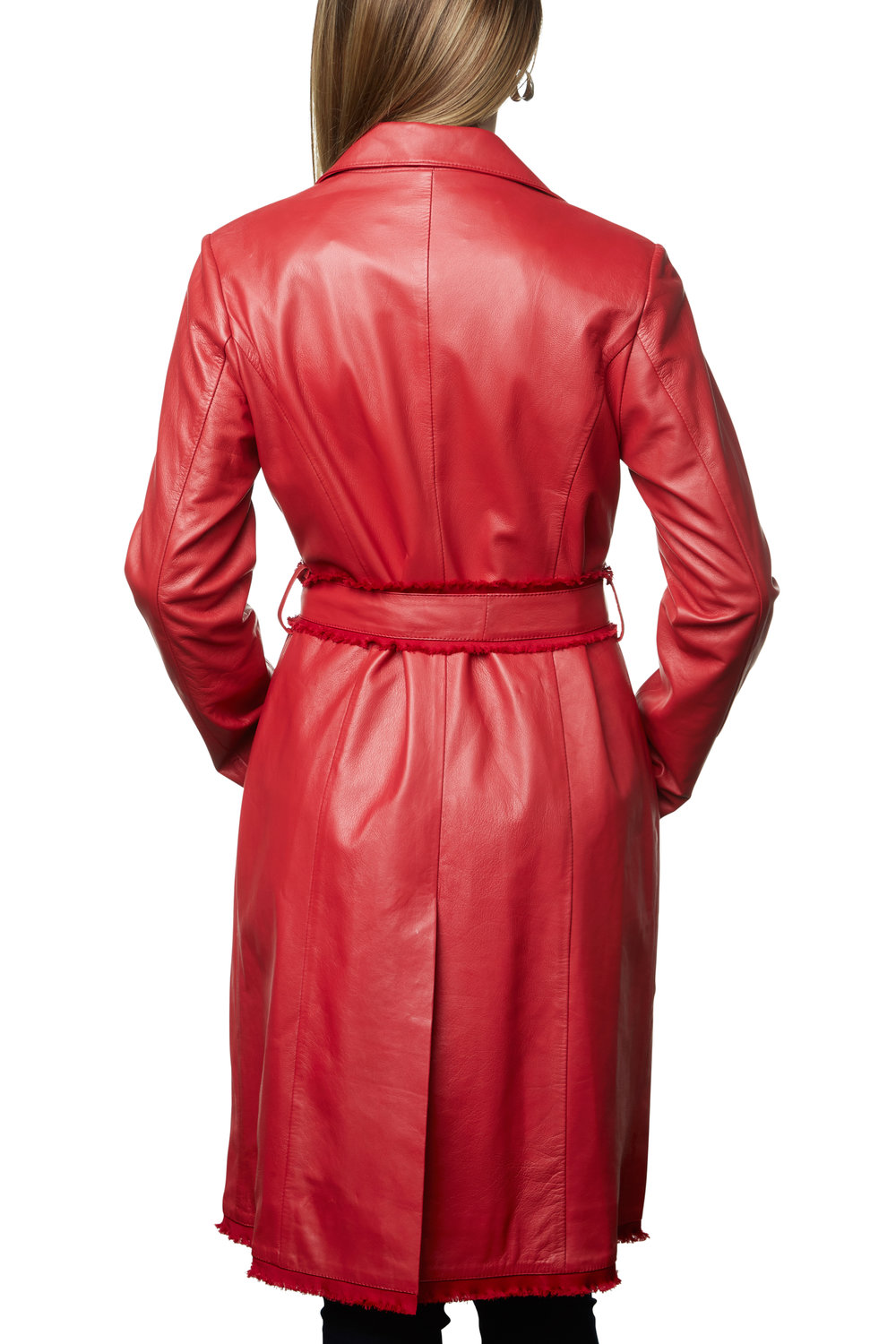 Kendall Women's Leather Trench Coat · Ruby Red — Sarah Stewart Women's  Clothing & Accessories