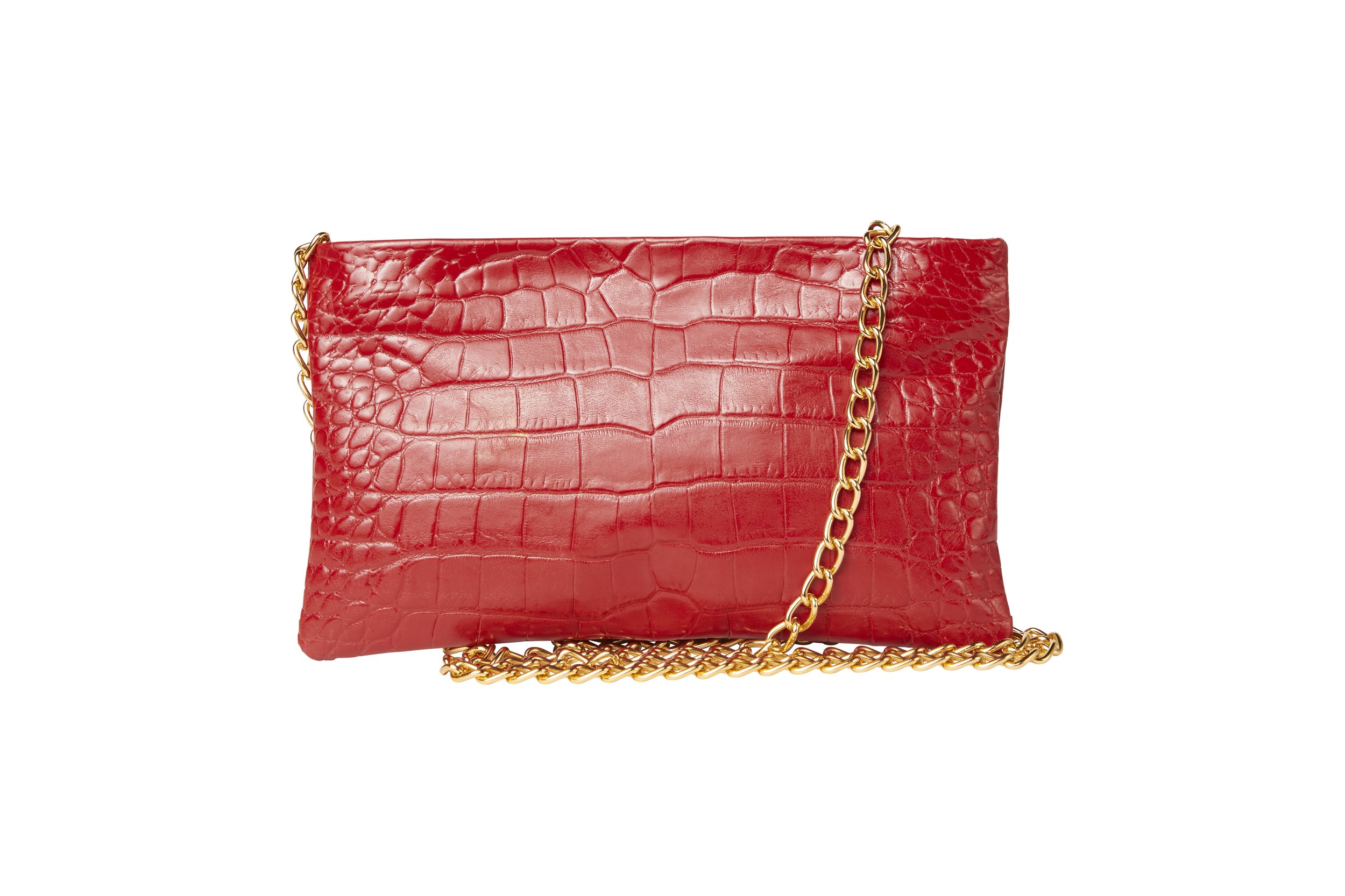 Penelope Leather Handbag Red Croc — Sarah Stewart Women's Clothing ...