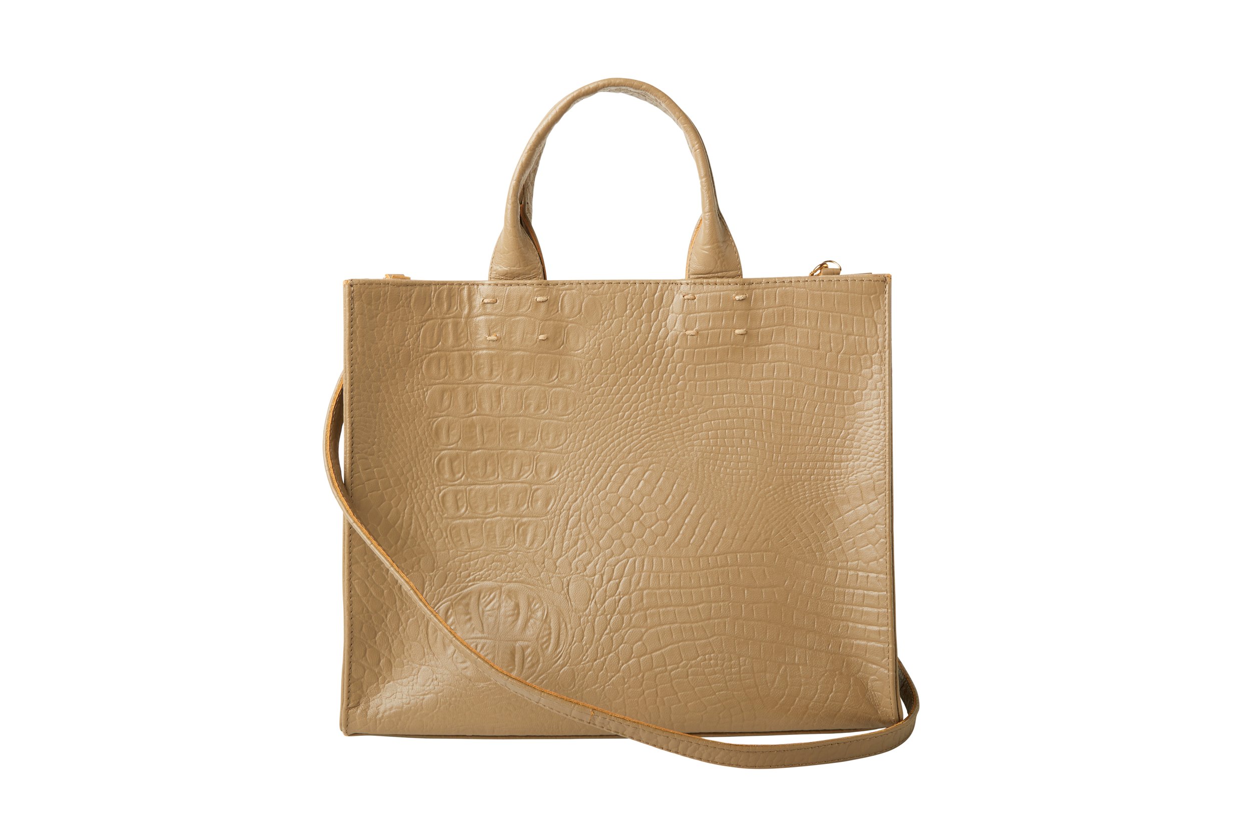 The Adelaide Leather Handbag · Orange Croc — Sarah Stewart Women's ...