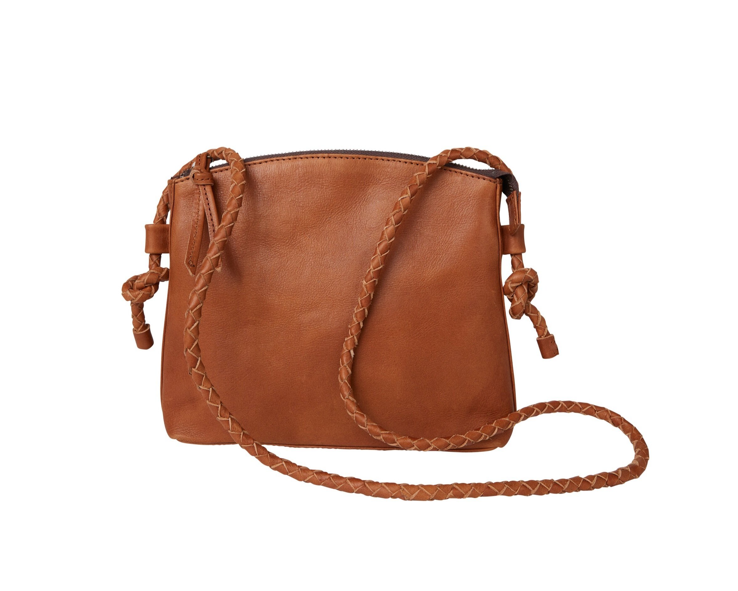 Fioretta Italian Genuine Leather Small Crossbody Shoulder Bag Purse For  Women - Tan Brown