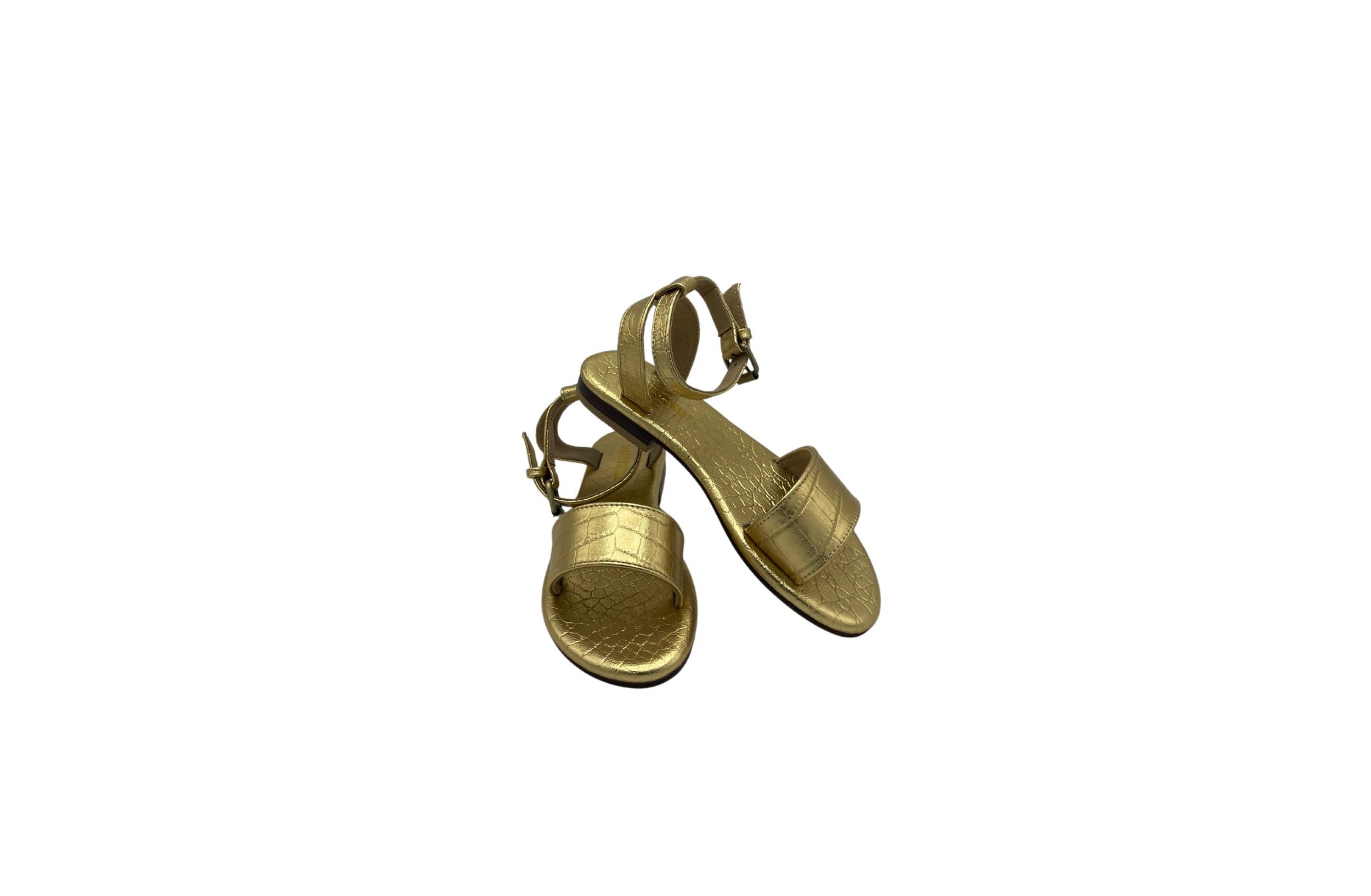 Zoe Sandals - Gold Croc