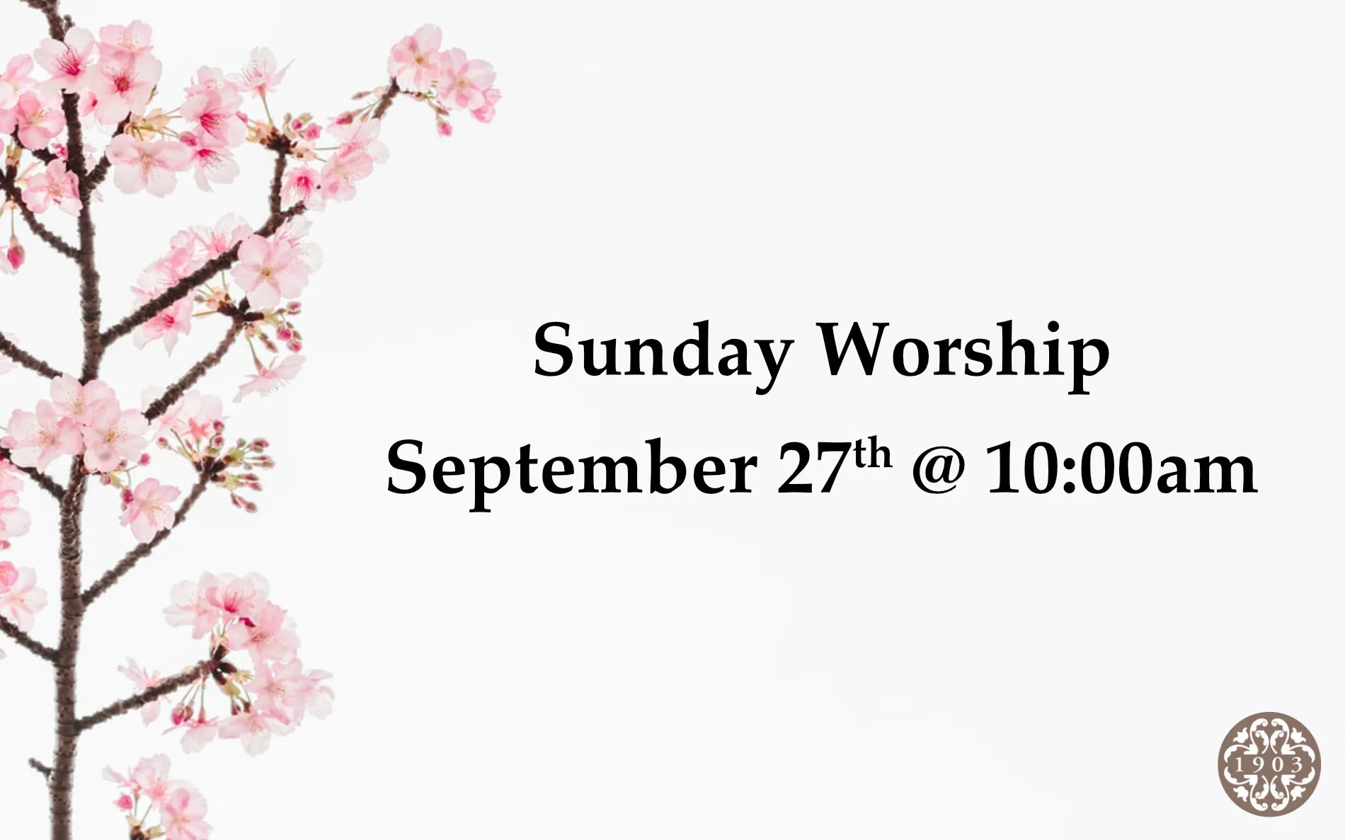 Sunday Worship - September 27