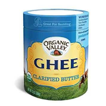 Organic Valley Ghee Clarified Butter About the product One 13oz jar of Organic Valley Ghee, Clarified Butter Grass fed from pasture-raised and hormone-free cows, no antibiotics USDA Organic, gluten free, non-GMO, and Kosher with no artificial colors, preservatives, antibiotics, or synthetic hormones. Clarified butter that's prized for its delicious flavor, nutritious omega-3s and CLA, and versatility in the kitchen Excellent substitute for cooking oil or butter
