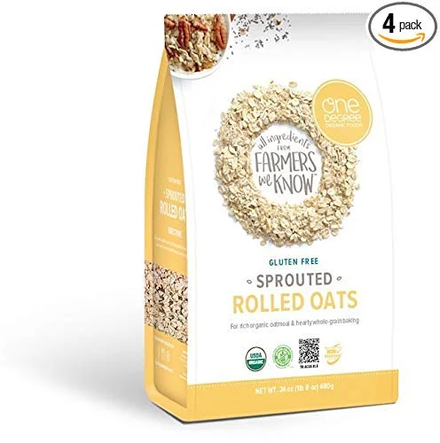 ONE DEGREE ORGANIC FOODS, Sptrd Oats, Og2, Rolled, Pack of 4, Size 24 OZ, (Gluten Free Vegan 95%+ Organic) At One Degree Organic Foods, we believe in the connection between healthy soil, healthy crops, and healthy people. We believe in clean, nourishing foods. And we believe that you deserve transparency in those foods. That's why we've created tracking technology that gives you the power to meet the farmers and producers behind every ingredient - just like a farmers' market.