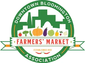 Downtown Farmer’s Market Located on the historic downtown square, the Downtown Bloomington Association’s Farmers’ Market is managed by the Downtown Bloomington Association. Not only does the market give customers a colorful venue to buy locally grown farm products, it also puts them in touch with local artisans of prepared goods and fine arts, musicians, and community organizations. The Downtown Bloomington Association Farmers’ Market is a producer-only market offering a wide array of farm products — including vegetables, fruits, cheeses, pork, beef, free-range poultry and eggs, flowers, plants, herbs, and more grown and produced by the individual selling these items!