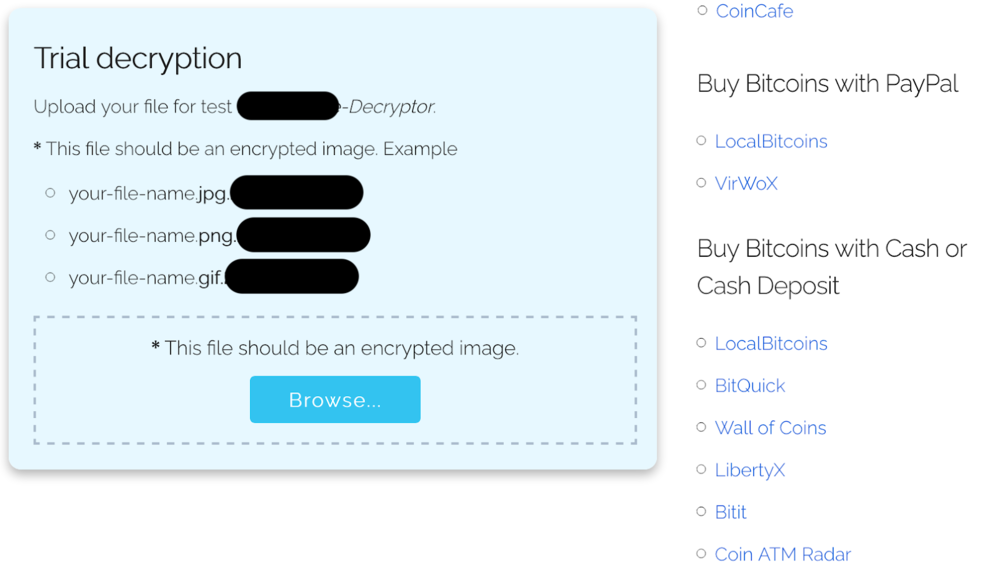 Sodinokibi Ransomware test decryption