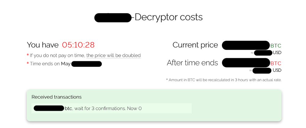 Sodinokibi Ransom Payment