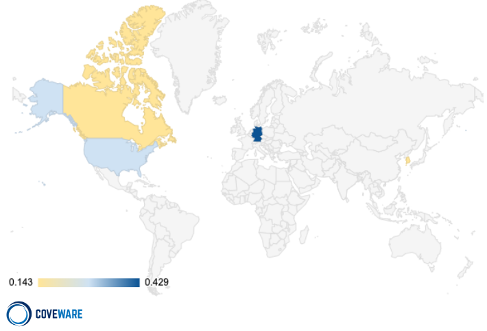 Figure 1. CL0P Victims by Region in Q4