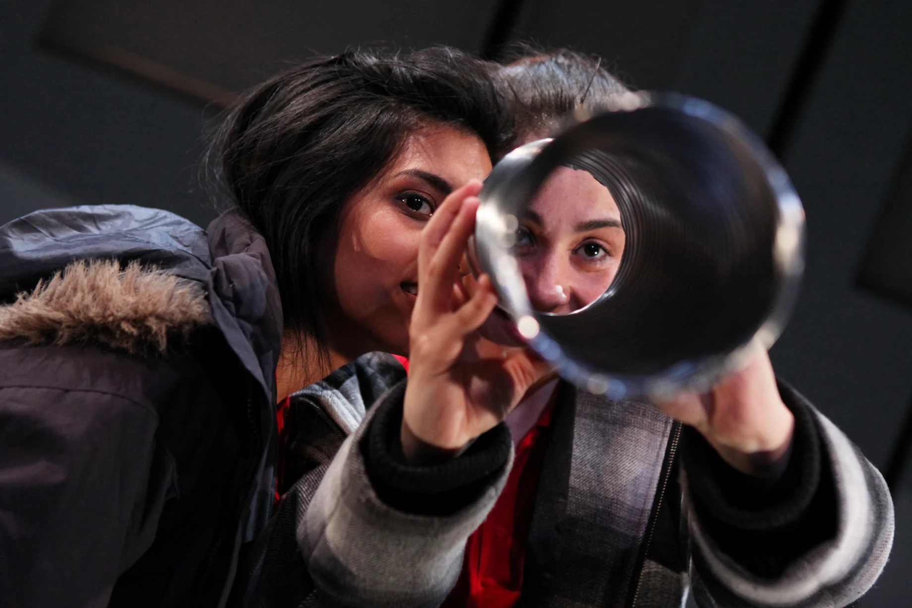 Keshini Misha and Samantha Béart in '1001 Nights', Unicorn Theatre, London, 2014