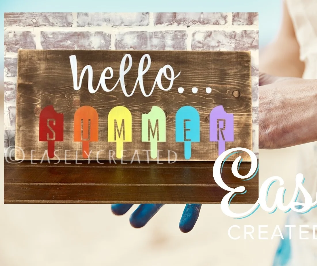 12x24 Wooden Hello Summer Sign