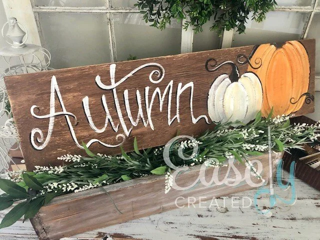 Fall Collection "Autumn Days" Horizontal Wooden Sign