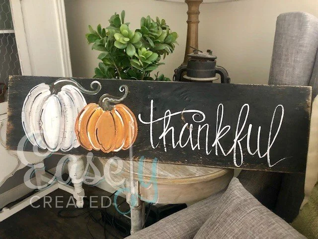 Fall Collection "Thankful" Horizontal Wooden Sign