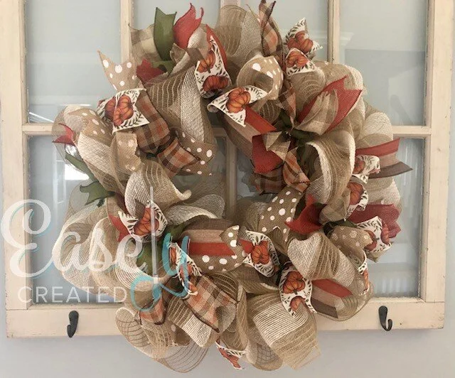Fall Collection Large Fall Burlap Wreath