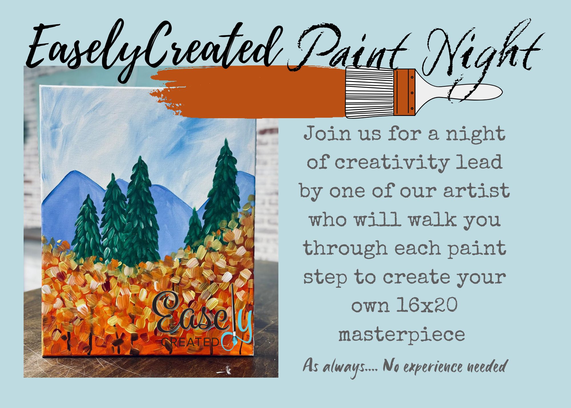 Thrifty TUESDAY $25 Paint Night "Fall Mountain View"