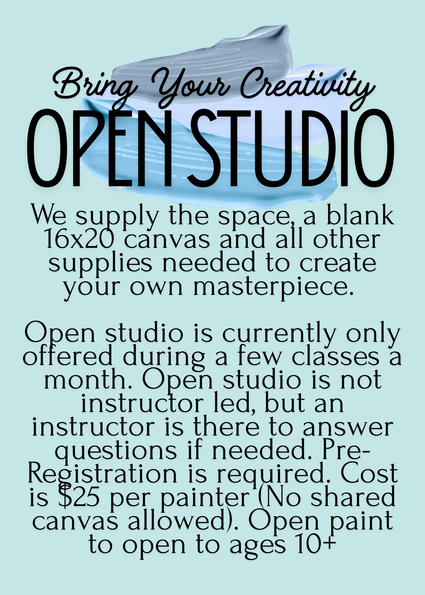 Saturday Open Studio Paint