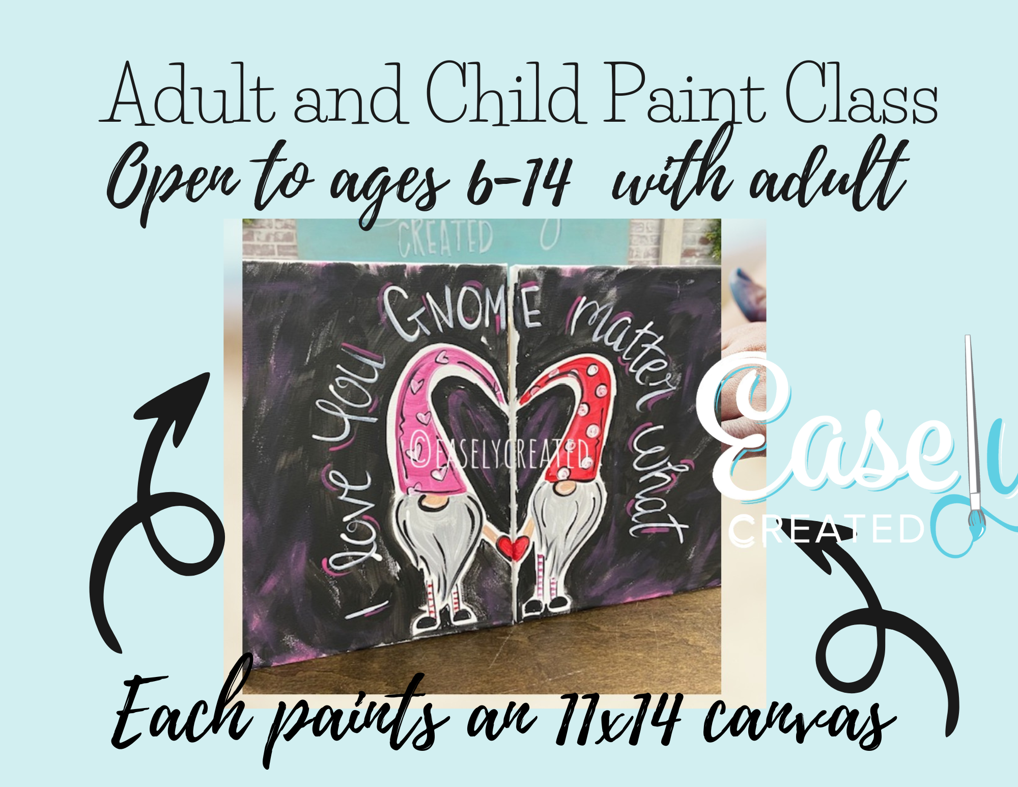 Parent &amp; Child Paint Class (Open to ages 6-14 with Adult )  