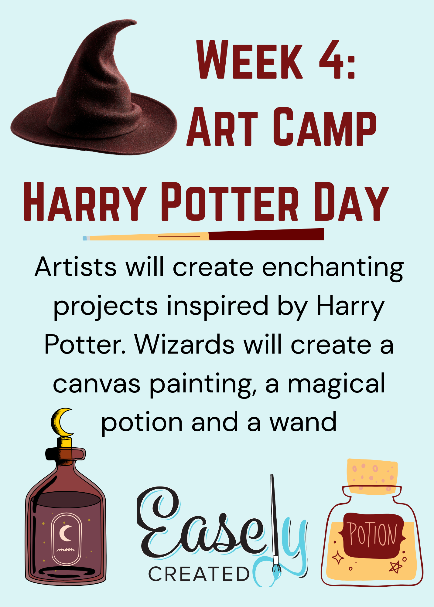 Save The Date Art Camp Harry Potter (1 Day)