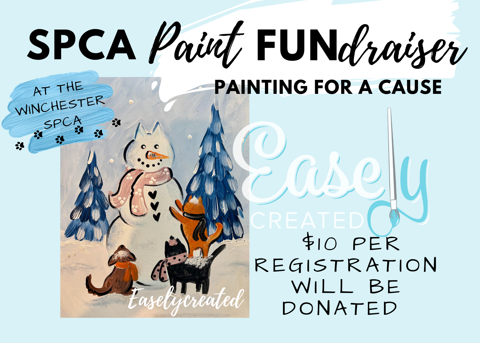 SOLD OUT OFFSITE FUNdraiser Paint Class at the 111 Featherbed Lane Winchester SPCA
